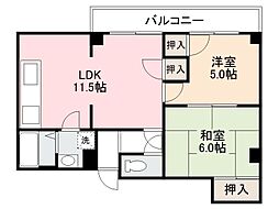 ソニックビル 2LDKの間取図画像