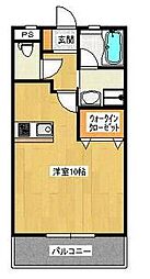 サクシードU. 1Kの間取図画像