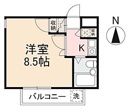 一刻館 1Kの間取図画像