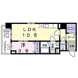 アルテミスコート 1LDKの間取図画像