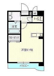 なかよしマンション塩上 1Kの間取図画像