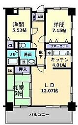 アヴェニール藤塚 3LDKの間取図画像