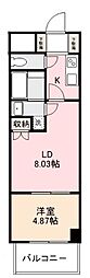 J.リヴェール錦町 1LDKの間取図画像