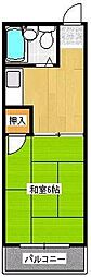 コート錦町 1Kの間取図画像