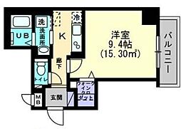 ルミナス藤塚町 1Kの間取図画像