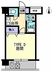 リマーク上之町 1Kの間取図画像