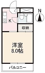 コーポ井上 1Kの間取図画像