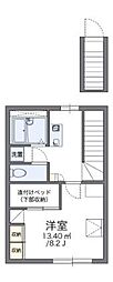 レオパレスアントラー 1Kの間取図画像
