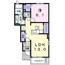 アルファ・ムスカェ 1LDKの間取図画像