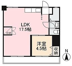 ヴェルヴィル木太 1LDKの間取図画像