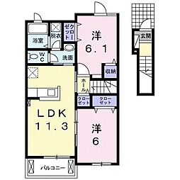 スオミ・コティ 2LDKの間取図画像