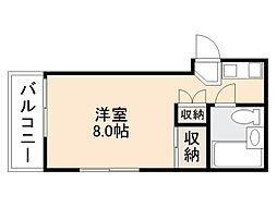 ドルフ3 ワンルームの間取図画像