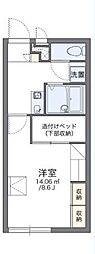 レオパレスウェストヴィラージュ 1Kの間取図画像