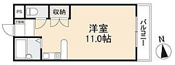 リッチモンド福岡町2 ワンルームの間取図画像