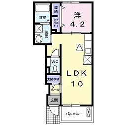 ルーベル春日C 1LDKの間取図画像