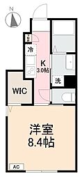 高松市太田上町アパート 1Kの間取図画像
