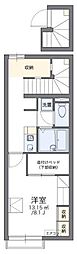 レオパレスキュルティ上林 1Kの間取図画像