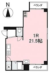 中野町レジデンス ワンルームの間取図画像