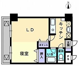 アルカディア西内町 1Kの間取図画像