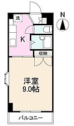 ホームズ2 1Kの間取図画像
