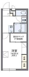 レオパレスエントラレ 1Kの間取図画像