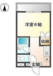 アーベイン三木パート1 1Kの間取図画像