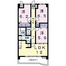 サンライズ新池 3LDKの間取図画像