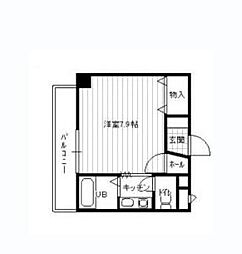 西本丸の内マンション 1Kの間取図画像