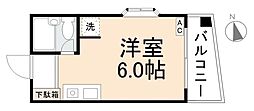 ハイツ栗林 ワンルームの間取図画像