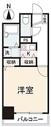 オレンジコート栗林 1Kの間取図画像