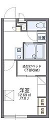 レオパレス向日葵 1Kの間取図画像