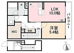 高松市伏石町アパート 1LDKの間取図画像