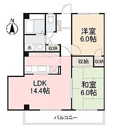 フォブールキュア高砂 2LDKの間取図画像