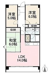 フィオーレ上福岡 3LDKの間取図画像