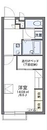 レオパレスSCOURT 1Kの間取図画像