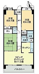 スカール伊藤 3LDKの間取図画像