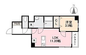 ｃａｌｍｅ 401 ｜ 香川県高松市中央町6-19（賃貸マンション1LDK・4階・38.20㎡） その2