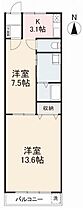 宝久ハイツ 202 ｜ 香川県高松市香西東町331-3（賃貸アパート2K・2階・62.23㎡） その2