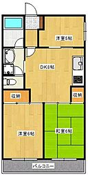 グランドゥール・サンポート 3DKの間取図画像