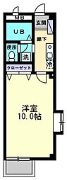 カレッジハイツ山地A 1Kの間取図画像