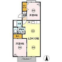 フリータウン香東 B-103 ｜ 香川県高松市檀紙町417番地1（賃貸アパート2LDK・1階・53.43㎡） その2