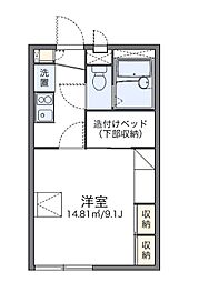 レオパレスアモーレ 1Kの間取図画像