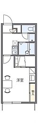 レオパレスエスペラント 1Kの間取図画像