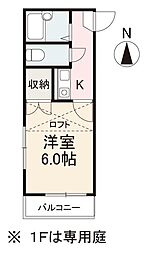 AshiyaVivid観光町 1Kの間取図画像
