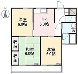 ユメア上之町 3DKの間取図画像
