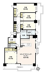 パーク・ハイム宝ケ池銀杏館 4LDKの間取図画像