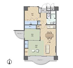 間取図画像 3LDK