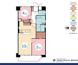 ニックハイム岸根公園第2 2LDKの間取図画像