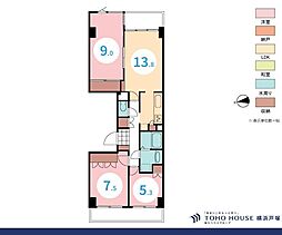 ニューシティ東戸塚東の街4号棟 3LDKの間取図画像