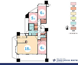 グリーンコート海老名4番館 3LDKの間取図画像